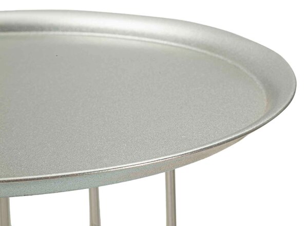 KONFERENČNÝ STOLÍK, strieborná, kov, kameň, 40/76/40 cm - Stolíky do obývačky, Online Only