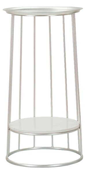 KONFERENČNÝ STOLÍK, strieborná, kov, kameň, 40/76/40 cm - Stolíky do obývačky, Online Only