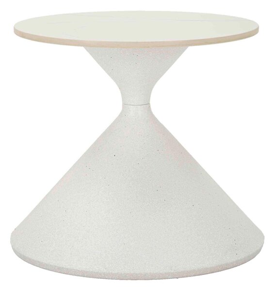 KONFERENČNÝ STOLÍK, biela, kov, keramika, 42/42/40 cm - Stolíky do obývačky, Online Only