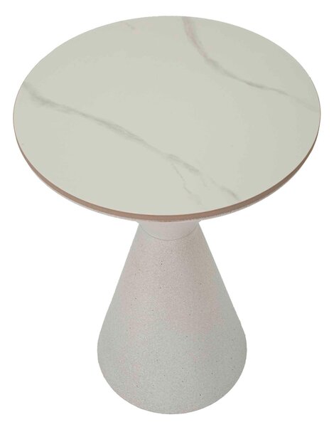 KONFERENČNÝ STOLÍK, biela, kov, keramika, 44,5/44,5/63 cm - Stolíky do obývačky, Online Only