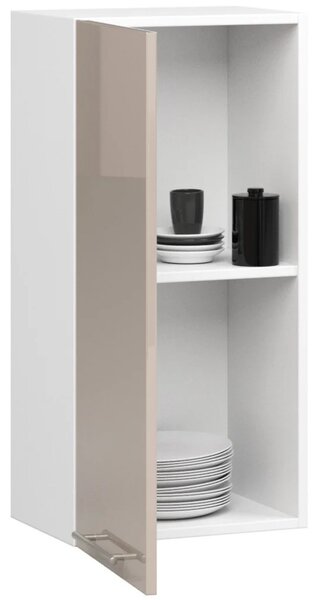 Horná kuchynská skrinka 40 cm VERMINA - biela / cappuccino lesklá