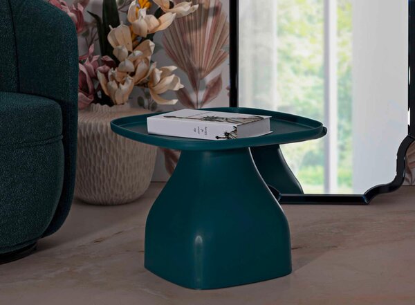 KONFERENČNÝ STOLÍK, modrá, plast, 48/48/38 cm - Online Only obývacie izby, Online Only