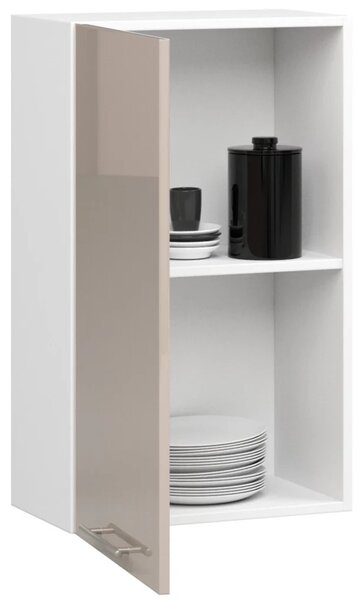 Horná kuchynská skrinka 50 cm VERMINA - biela / cappuccino lesklá
