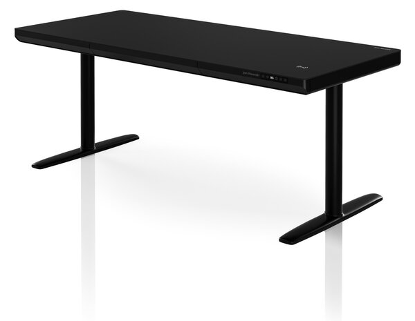 Elektrický písací stôl sit-stand so zásuvkou a bezdrôtovou nabíjačkou Qi čierny, 1600 mm: ELLIS