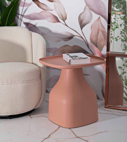KONFERENČNÝ STOLÍK, ružová, plast, 48/48/50 cm - Online Only obývacie izby, Online Only