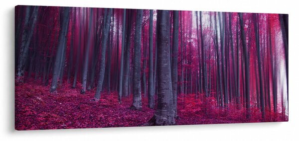 Obraz ružového lesa (120x50 cm)