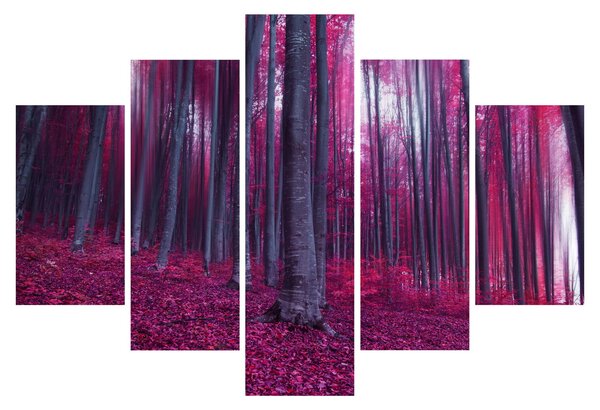 Obraz ružového lesa (150x105 cm)