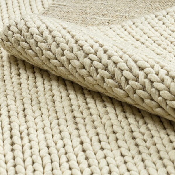 Dywany Łuszczów , Kusový koberec Tahar 99004B cream, 90x150, biela, obývacia izba
