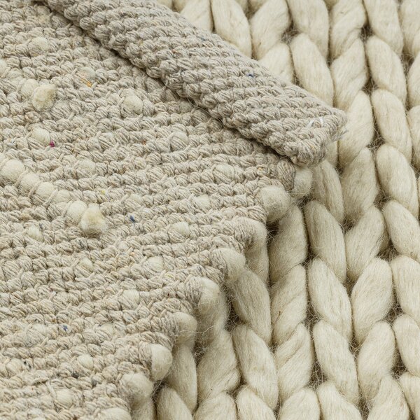 Dywany Łuszczów , Kusový koberec Tahar 99004B cream, 90x150, biela, obývacia izba