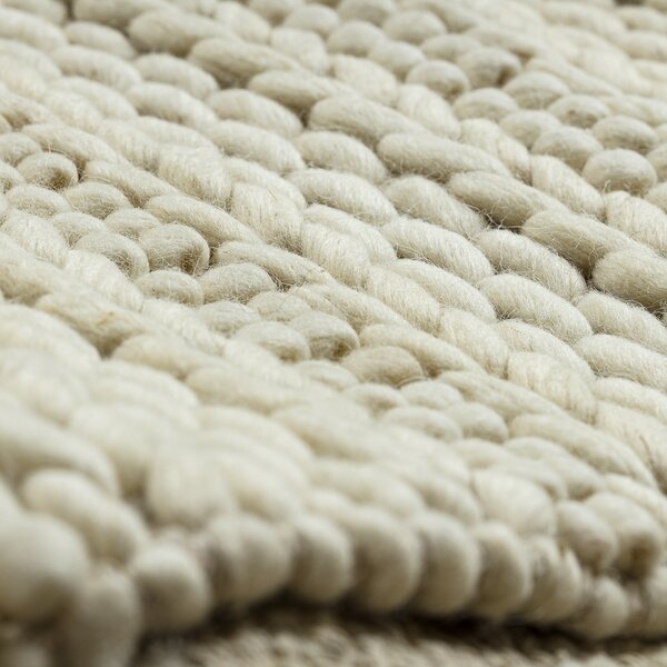 Dywany Łuszczów, Kusový koberec Tahar 99002B cream, 120x180, biela, obývacia izba