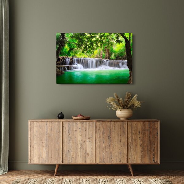 Obraz vodopádu v Kanchanaburi, Thajsko (90x60 cm)