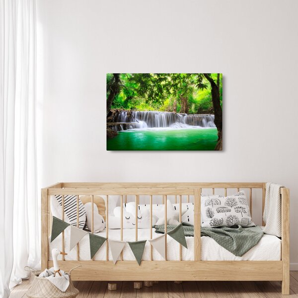 Obraz vodopádu v Kanchanaburi, Thajsko (90x60 cm)