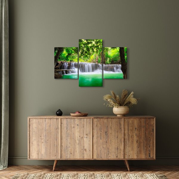 Obraz vodopádu v Kanchanaburi, Thajsko (90x60 cm)