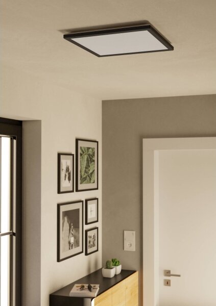 Eglo 901443-LED Kúpeľňové stropné svietidlo ROVITO 17,6W/230V 39x39cm IP44 čierna