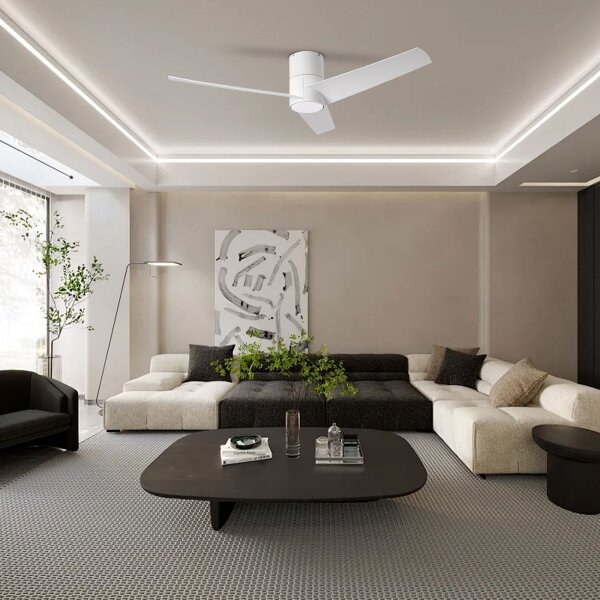ZEVENTI - LED stropný ventilátor BARROSA LED/18W/230V Wi-Fi Tuya biela + diaľkové ovládanie