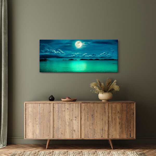 Obraz - Spln nad hladinou (120x50 cm)