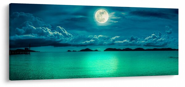 Obraz - Spln nad hladinou (120x50 cm)