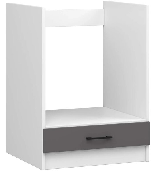 Sporáková skrinka 60 cm VERMINA - biela / šedá