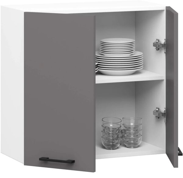 Závesná kuchynská skrinka 60 cm VERMINA - biela / šedá
