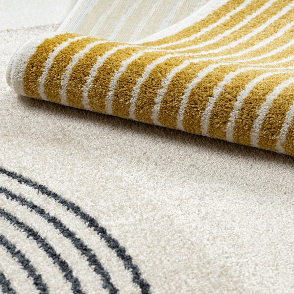 Dywany Łuszczów, Kusový koberec Fusion 0240 cream/yellow, 80x150, viacfarebná, kancelária