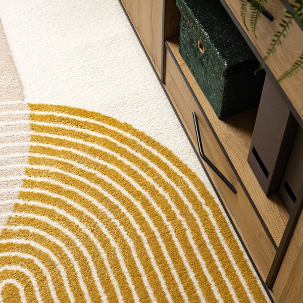 Dywany Łuszczów, Kusový koberec Fusion 0240 cream/yellow, 80x150, viacfarebná, kancelária