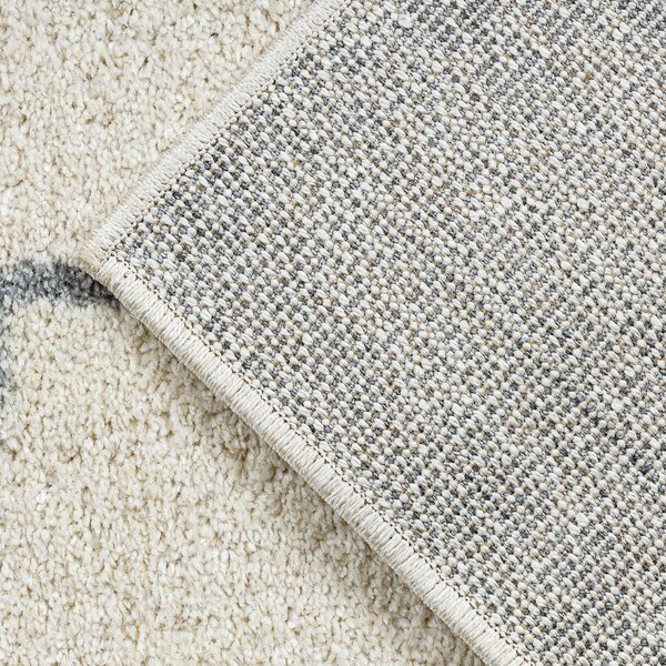 Dywany Łuszczów , Kusový koberec Fusion 0806 cream/l. grey, 80x150, biela, kancelária