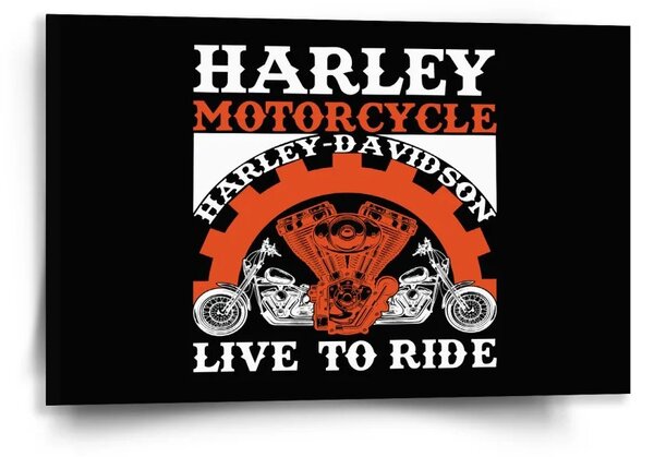 Sablio Obraz Harley-Davidson Live to ride - 60x40 cm