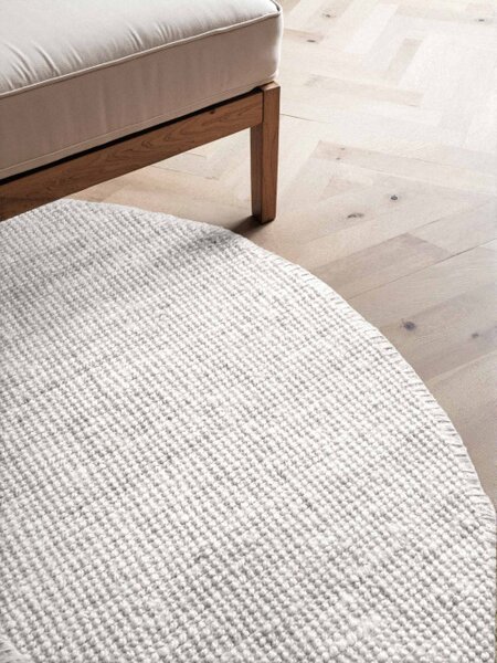 Koberec Hanse Home Bouclé Jaipur biely kruh