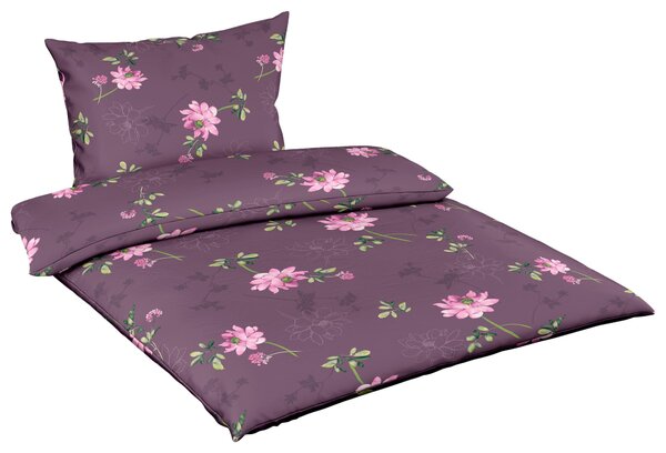 POSTEĽNÁ BIELIZEŇ, makosatén, biela, tmavozelená, magenta, hnedofialová, šalviovozelená, 140/200 cm Fleuresse - Obliečky & plachty