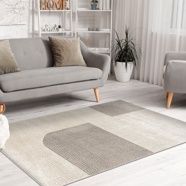 Dywany Łuszczów , Kusový koberec Fusion 0805 cream/beige, 80x150, béžová, kancelária