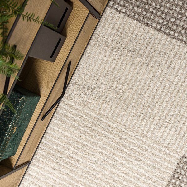 Dywany Łuszczów , Kusový koberec Fusion 0805 cream/beige, 80x150, béžová, kancelária