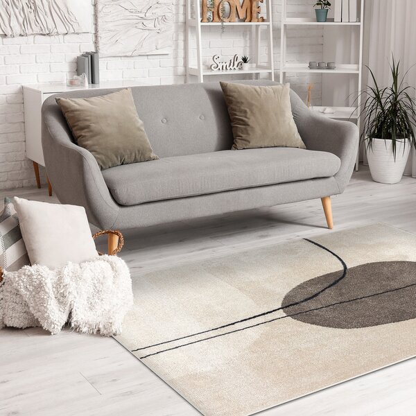 Dywany Łuszczów , Kusový koberec Fusion 0808 cream/l. beige, 80x150, béžová, kancelária