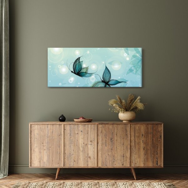 Obraz - Modré motýliky (120x50 cm)