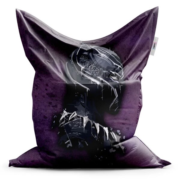 Sablio Sedací vak BLACK PANTHER z profilu Fialový hmlistý - 150x100 cm