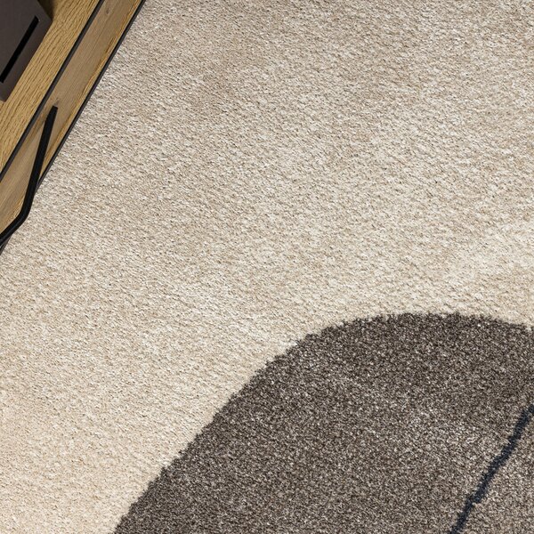 Dywany Łuszczów , Kusový koberec Fusion 0808 cream/l. beige, 80x150, béžová, kancelária