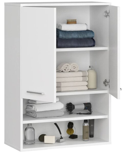 Horná dvojdverová kúpeľňová skrinka MERALYA - biela