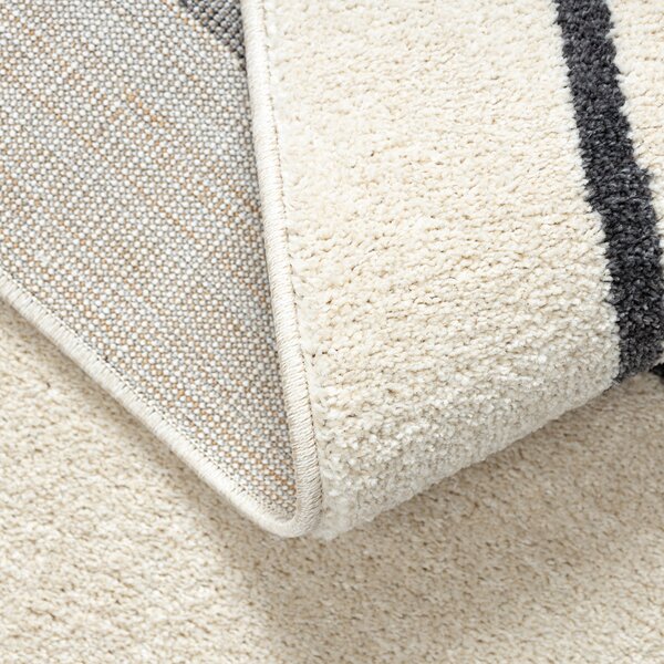 Dywany Łuszczów , Kusový koberec Fusion 8297 cream/dark grey, 80x150, biela, kancelária