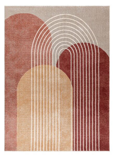 Dywany Łuszczów, Kusový koberec Fusion 0810 beige/terra, 140x190, viacfarebná, kancelária