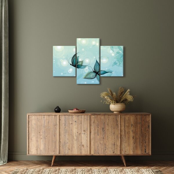 Obraz - Modré motýliky (90x60 cm)