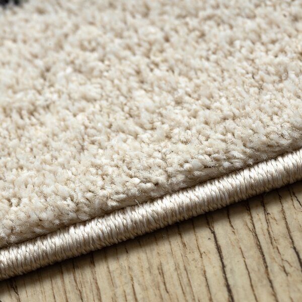 Dywany Łuszczów , Kusový koberec Fusion 8297 cream/dark grey, 80x150, biela, kancelária