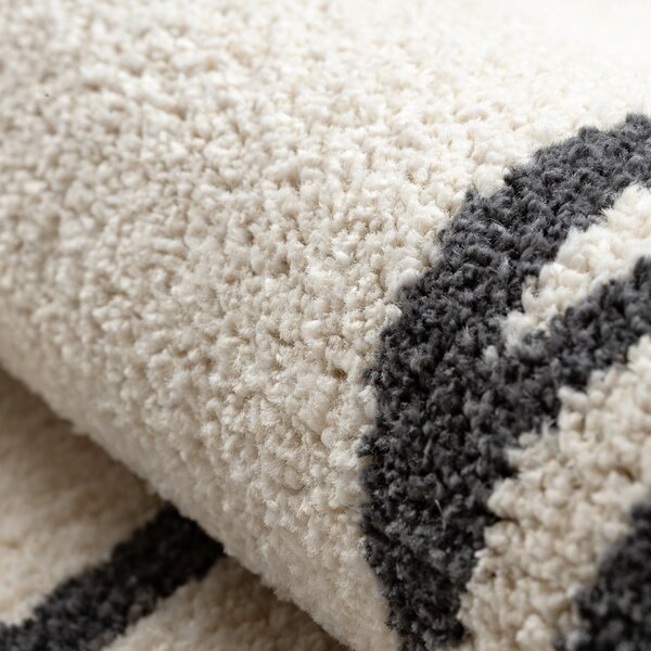 Dywany Łuszczów , Kusový koberec Fusion 8297 cream/dark grey, 80x150, biela, kancelária