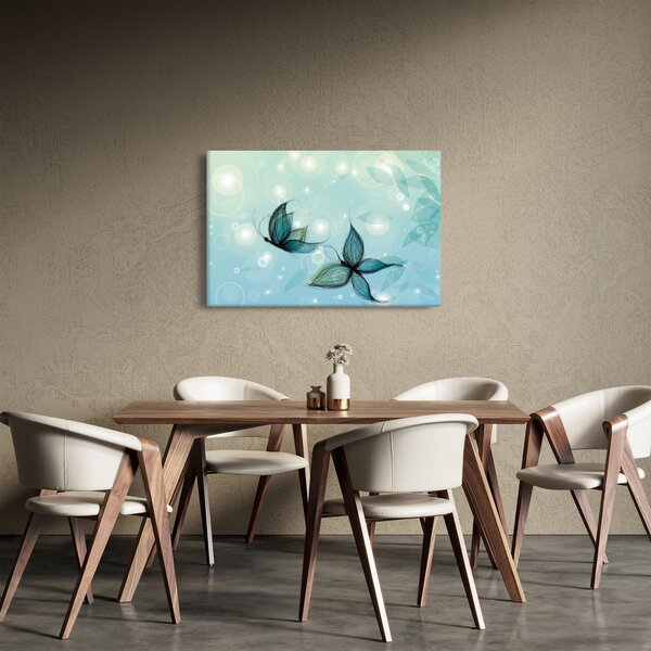 Obraz - Modré motýliky (90x60 cm)