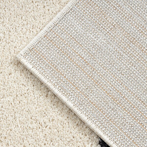 Dywany Łuszczów , Kusový koberec Fusion 8297 cream/dark grey, 80x150, biela, kancelária