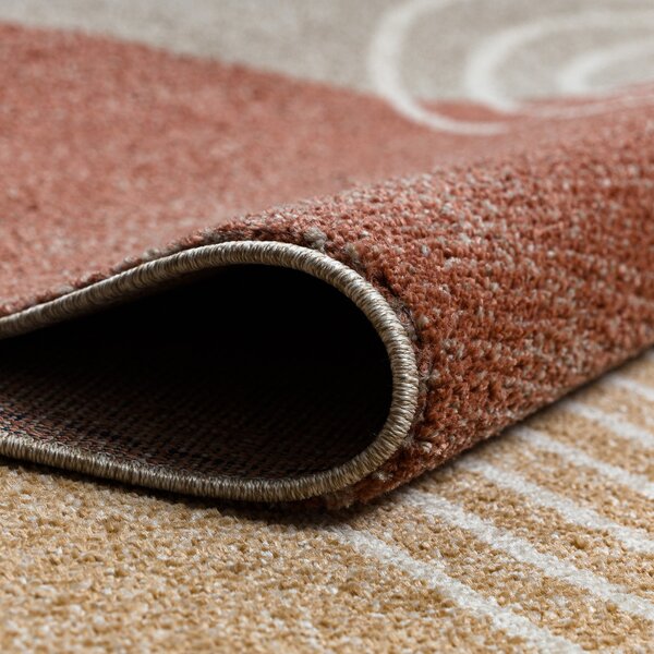 Dywany Łuszczów, Kusový koberec Fusion 0810 beige/terra, 140x190, viacfarebná, kancelária