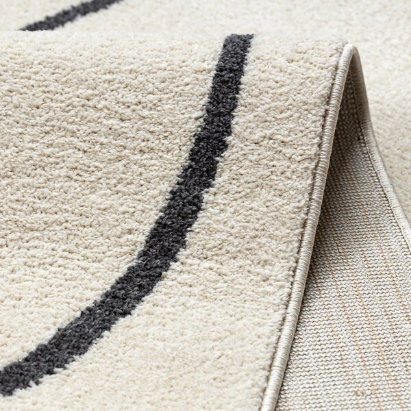 Dywany Łuszczów , Kusový koberec Fusion 8297 cream/dark grey, 80x150, biela, kancelária