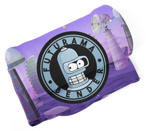 Sablio Deka Futurama Bender Planéta s vysielačmi - 150x120 cm