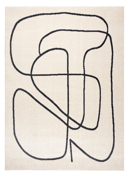 Dywany Łuszczów , Kusový koberec Fusion 8297 cream/dark grey, 80x150, biela, kancelária