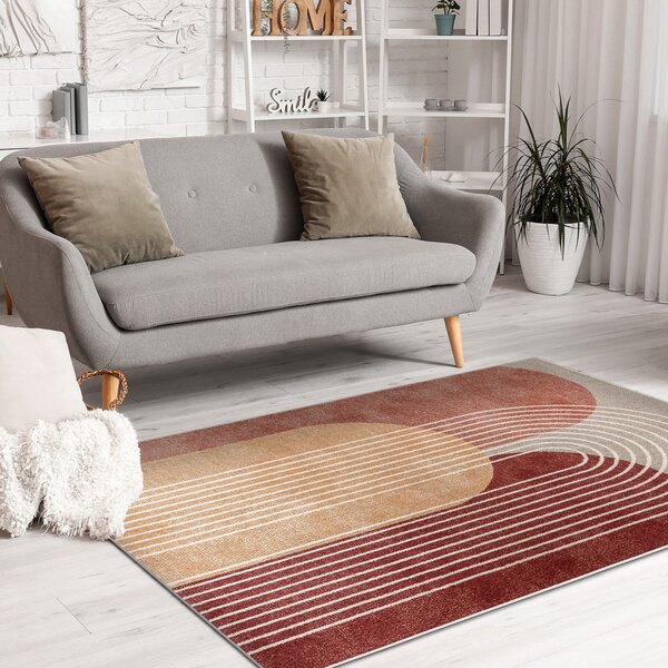 Dywany Łuszczów, Kusový koberec Fusion 0810 beige/terra, 140x190, viacfarebná, kancelária
