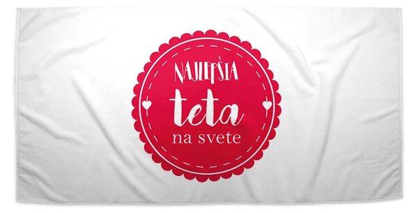 Sablio Uterák Najlepšia teta na svete - 30x50 cm