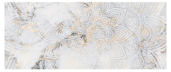 Obraz bielej mandaly (120x50 cm)